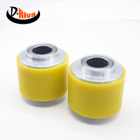 Rodillo de goma negro PU de nailon plástico aluminio de buena calidad de Venta caliente