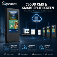 Écran d'affichage LED mural extérieur INGSCREEN avec rétroéclairage, contrôle intelligent de la température, affiche numérique pour centre commercial