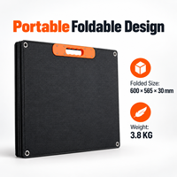 Chargeur solaire portable monocristallin pliable 100W, alimentation solaire légère avec câble MC4 pour camping-car, camping et extérieur