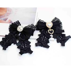 ファッションサテンの弓ブローチと真珠の蝶ネクタイストラップ女の子用シャツ合金ジュエリーギフトパーティー用メッキ技術付き - Product Image 6