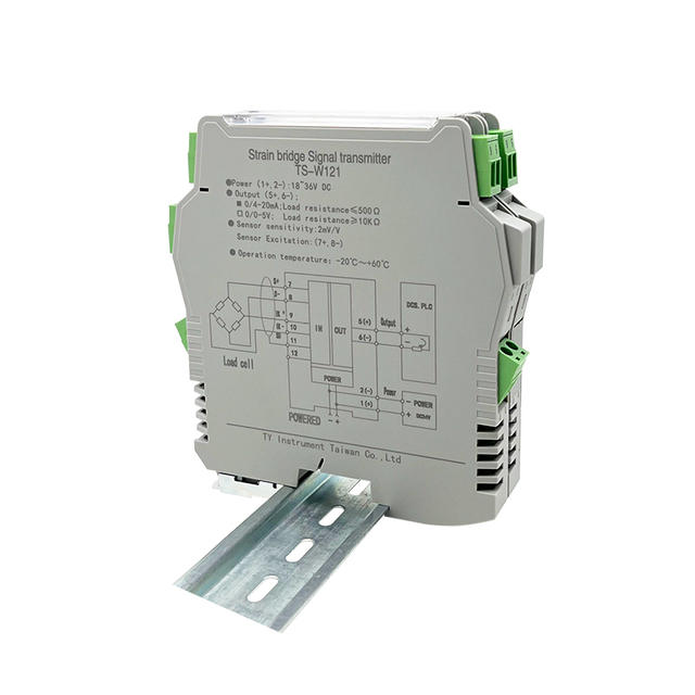 Strain Bridge Signal Transmitter, 1mV/V-3mV/V Input 4-20mA/0-10V Output Isolated Load Cell Amplifier for Industrial PLC/DCS