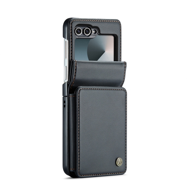 Wallet Leather case for Samsung Galaxy Z Flip 6/Flip 5, for Galaxy Z Flip 4 Caseme Credit Card case Cover