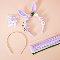 Kit de fabrication de jouets éducatifs pour enfants : Toupies à torsion et serre-têtes lapin DIY