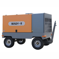 Compresseur d'air à vis électrique portable YiBang 90 kW 13 m³/min 14,5 bars 380 V, compatible avec marteaux de 3,5 pouces/4 pouces