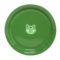 Tasse d'été mignonne de conception animale de tasse de petite grenouille en céramique peinte à la main avec le cadeau d'assiette pour des enfants