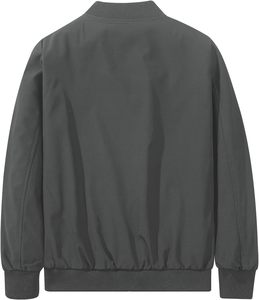 Blouson Bomber Coupe-Vent Homme Automne à Manches Longues, Col Montant Décontracté, Personnalisable avec Logo, Teint Uni pour le Printemps - Product Image 2
