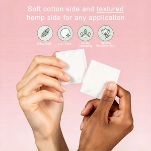 80/150 PCS Tampons <span class=keywords><strong>de</strong></span> <span class=keywords><strong>coton</strong></span> carrés 3 couches en <span class=keywords><strong>coton</strong></span> biologique non-tissé, texture double face, sans peluches, pour le maquillage et l'exfoliation - Product Image 4