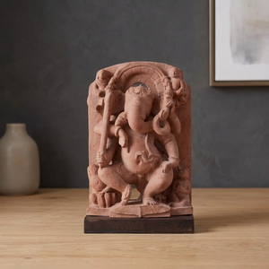 Statue de Ganesha en pierre faite à la main, réplique d'art de temple indien - Product Image 3