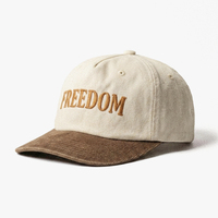 Casquette de baseball en coton lavé non structurée à 5 panneaux avec logo brodé personnalisé et visière légèrement incurvée, style streetwear vintage, vente en gros