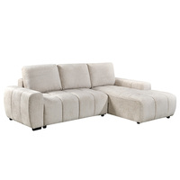 Canapé-lit 2 places en microfibre, design européen, en forme de L, avec rangement, pour appartement, salon - Personnalisable