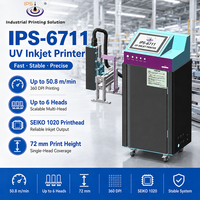 Printer Inkjet UV Piezo DOD IPS-6711 Elektrik 360DPI dengan Tinggi Cetak 72mm untuk Kemasan Logam dan Identifikasi Detail