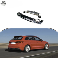Embouts d'échappement RS3 avec diffuseur de pare-chocs arrière pour Audi A3 8V Sportback
