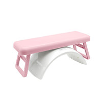 Repose-bras pliable portable en plastique pour manucure, coussin doux rose, gris, blanc, violet, confortable, multifonctionnel, oreiller pour les mains
