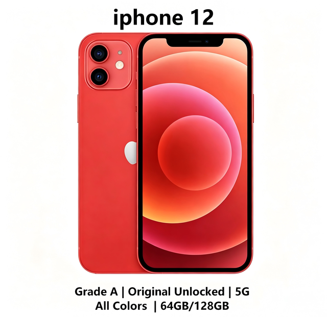 Hot Sale Used iPhone 12 Global Version 5G Original Unlocked 64GB 128GB Wholesale Supplier