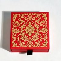 Boîte cadeau coulissante personnalisée avec logo imprimé, en carton et papier velours, avec tapis en éponge pour la présentation de bijoux