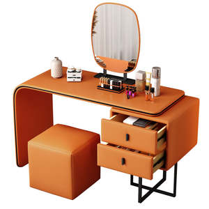 Moderna Toeletta da Camera da Letto per Donna con Mobile Integrato, 2 Cassetti Portaoggetti e Specchio Illuminato - Product Image 5