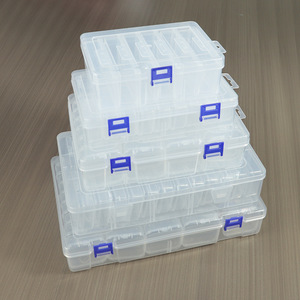 Transparent Plastic <b>Storage</b> <b>Box</b> With Compartments For Jewelry Beads Organization Desktop Organizer <b>Small</b> Parts Container - Product Image 3