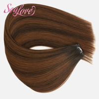 Extensiones de Cabello Humano Remy Virgen Ultra Finas Genius Wefts Lisas de Colores Mixtos, Extensiones Genius Weft para Salón, Gran Venta