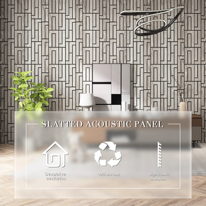 แผ่นอะคูสติกไม้ MDF ลายไม้ 3 มิติ รุ่น KASARO สไตล์โมเดิร์นร่วมสมัย พร้อมผิวเคลือบโพลีเอสเตอร์  โซลูชั่นการออกแบบแบบจำลอง 3 มิติ - Product Image 3