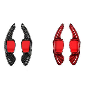 Volante de paleta de turno para VW Golf 6 MK6 <span class=keywords><strong>GTI</strong></span> R Jetta MK5 Passat B6 B7 CC <span class=keywords><strong>Polo</strong></span> Sharan Tiguan Seat Leon <span class=keywords><strong>DSG</strong></span> de fibra de carbono - Product Image 1