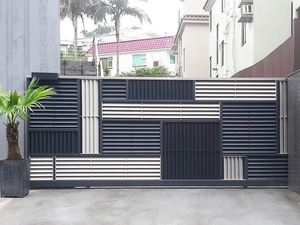 Electrically Operated <strong>Gate</strong> Designs Outdoor Aluminum Automatic House Main Driveway Sliding <strong>Gates</strong> and Fence Outside - Product Image 3