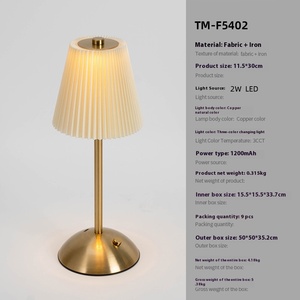 Tùy Chỉnh Retro Bảng Đèn Phòng Ngủ Cao Cấp Ánh Sáng Ban Đêm 3 Màu Sắc Pleated Thiết Kế Cho Bầu Không Khí Trang Trí Có Thể Sạc Lại Bảng Đèn - Product Image 2