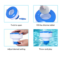 LanVol Distributeur de chlore flottant pour piscine, distributeur automatique de produits chimiques pour piscine, modèle extensible, flotteur pour comprimés
