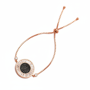 Round Charm Tennis <b>Bracelet</b> Round Baguette 925 Silver Sterling <b>Adjustable</b> <b>Bracelet</b> Wholesale Jewelry Trendy Fashion for Woman - Product Image 2