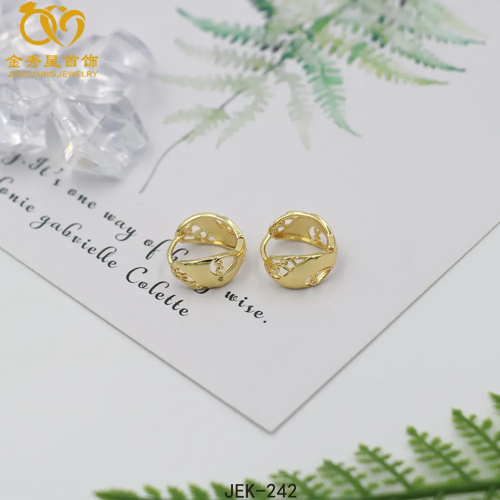 Jinjiwuxing — boucles d'oreille en or 24k, bijoux simples et à la mode, de styliste, élégants, nouvelle collection