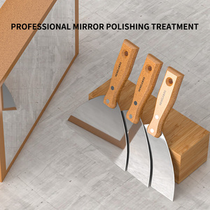 Couteau à enduit en acier au carbone à poignée souple, neuf d'usine, pour usage industriel et bricolage, en acier inoxydable, pour le nettoyage des sols en plastique et la construction - Product Image 4