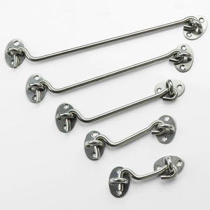 ตัวล็อคแบบตะขอเกี่ยวสแตนเลสอย่างดี สีดำ สีเงิน สำหรับประตูบานเลื่อน ประตูโรงนา หน้าต่าง ยี่ห้อ SSR รุ่น Satin - Product Image 6