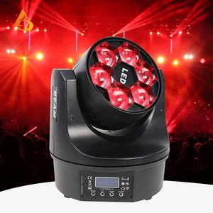 Oferta Especial: Mini Luces Móviles de 6 Piezas y 120W para Fiestas, Bodas y Escenarios - Efectos Bee Eyes, Zoom, Wash y Beam - Product Image 3