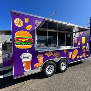 Camion de restauration rapide mobile de rue 2025, OEM commercial, chariot de vente de hamburgers et de pizzas, camion de restauration avec cuisine complète à vendre - Product Image 4