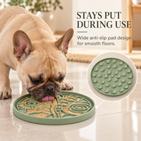 EversoulPet Tapis de léchage en silicone en gros pour chiens et chats, tapis d'enrichissement à alimentation lente, tapis antidérapant pour l'entraînement et les friandises pour animaux de compagnie OEM ODM