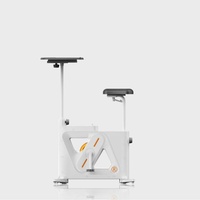 Vélo d'exercice vertical dynamique avec tablette, vélo à pédales pliable à résistance magnétique, machine de cyclisme d'intérieur multifonctionnelle pour la maison