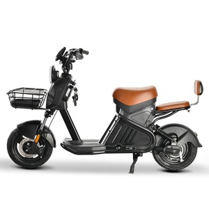 Vélo électrique urbain pour adultes, vélo électrique intelligent numérique à 3 vitesses, cadre en acier, pédale, moto électrique avec batterie au plomb-acide 48V - Product Image 1