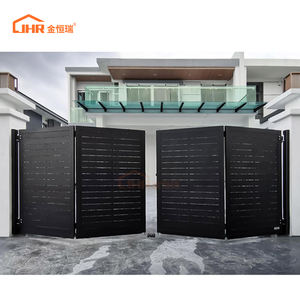 JHR Conception d'entrée automatique moderne Entrée électrique extérieure en aluminium Porte pliante - Product Image 3