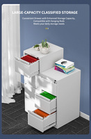 Armoire de classement métallique moderne à 3 tiroirs pour bureau à domicile - Qualité professionnelle