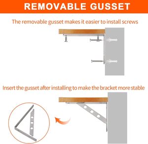 Cornière triangulaire en acier inoxydable épaissi, robuste et contemporaine, à angle droit fixe, antirouille, pour cadre de lit de chambre et fixation murale - Product Image 3