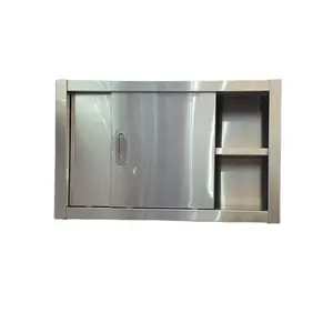 キッチンキャビネットカスタマイズ304201ステンレス鋼壁掛け商業キッチン引き戸ホテル用