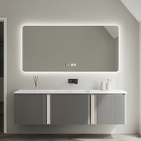 Kabinet kamar mandi ekonomis, dengan Aksesori keran, apartemen gaya Modern