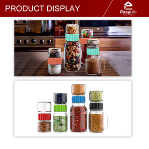 Easylife Bình Mason Thủy Tinh Bán Chạy Nhất Có Tay Cầm Bình Mason Thủy Tinh 2 Trong 1 550Ml/250Ml - Product Image 4