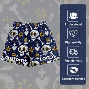 High Quality Skull Print Manufacturers Wholesale Fitness Clothing Custom Mesh Shorts Casual Sublimation Mens Print Shorts