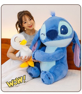 Phim Hoạt Hình Dễ Thương <span class=keywords><strong>30</strong></span>/45/60/80Cm Sitted Ôm Vịt Màu Xanh/Màu Hồng Khâu Đôi Mắt Lớn Thiên Thần Sang Trọng Đồ Chơi Gối Khâu Búp Bê Quà Tặng Cho Trẻ Em - Product Image 6