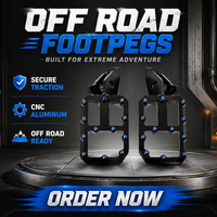 Repose-pieds pour moto électrique tout-terrain, OEM, aluminium CNC, compatible avec Sur-Ron Ultra Bee 62MM, bleu brûlé, logo laser personnalisé gratuit