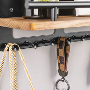 Colgador de Llaves de Madera para Pared, Organizador de Llaves para Coche, Decorativo, con Repisa para Llaves y Correo - Product Image 3