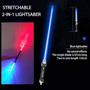 Espada Láser Telescópica de Juguete con Luces LED de Siete Colores, Inducción, Plástico, Dos en Uno, Tipo Star, de Alto Rendimiento - Product Image 3