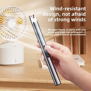 Dericsson nouveaux briquets rechargeables en métal bougie parfumée cuisinières à gaz de cuisine type-c support briquet LOGO personnalisé - Product Image 5