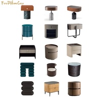 Table de chevet minimaliste en bois noir, style rustique, table de nuit haut de gamme pour chambre de villa