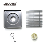 Rejilla de Drenaje Cuadrada de Acero Inoxidable SUS304/316L, Borde Redondo Nuevo para una Fácil Limpieza, Uso Residencial y Comercial